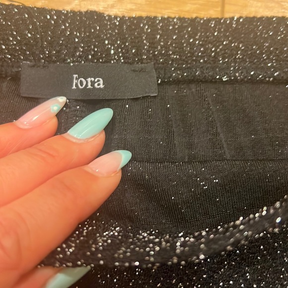 Skirt & Top Set - Black Sparkles, Stretch - Picture 7 of 7